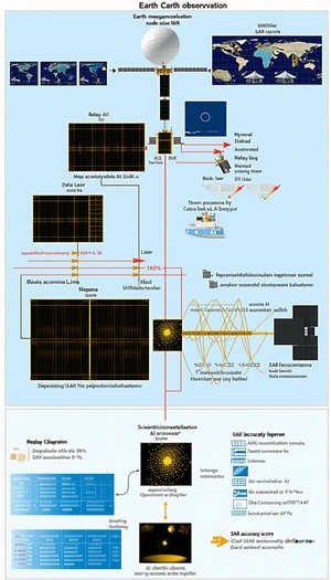 The Image Is A Diagram Showing The Relationship Between A Satellite, A Ship, And A Ground Station