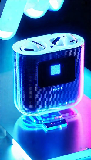 Wireless earbuds with holographic display