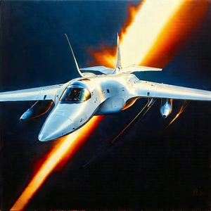 Aerospace Technology In Design Studio With Fighter Flying