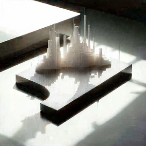 Financial Technology In Design Studio With Model City