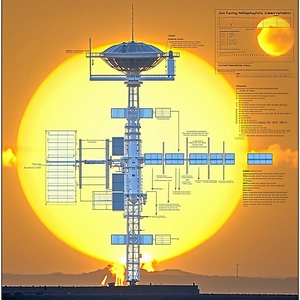 A Large Satellite Dish, Which Is Located On Top Of A Tower