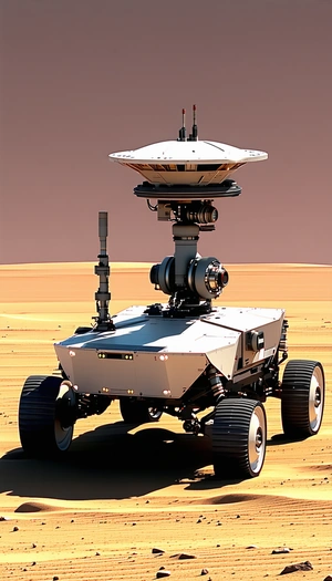A Large Robotic Vehicle With A Dome-shaped Structure On Top Of It