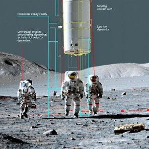 In The Image, There Are Three Astronauts Standing On The Moon's Surface