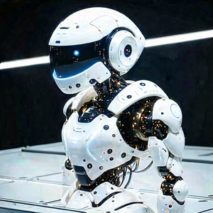Robot with laser scanning
