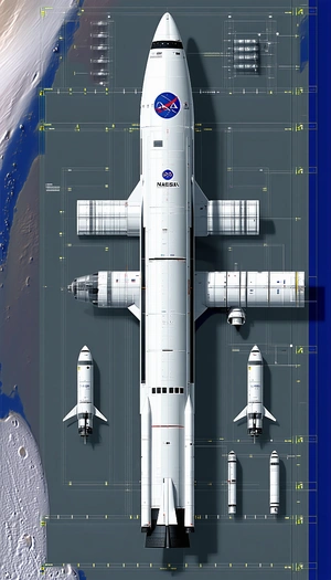 A Large White Space Shuttle Is Parked On A Runway, With A Smaller Space Shuttle Next To It