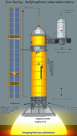 A Yellow Tower Is Shown In A Drawing, With A Solar Panel On Top