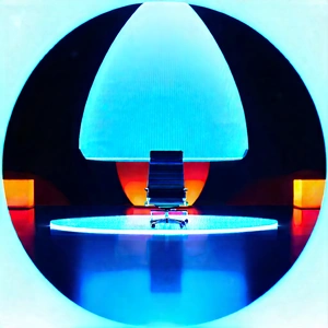Futuristic Tech Startup Office With Blue Light