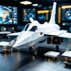 Aerospace Technology In Tech Office With White Model