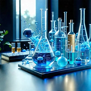 Educational Technology In Modern Laboratory With Table Collection