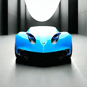 Innovative Electric Vehicle (design:1.22) With Blue Sports
