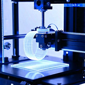 3d Printer With Holographic Projection With Blue Light