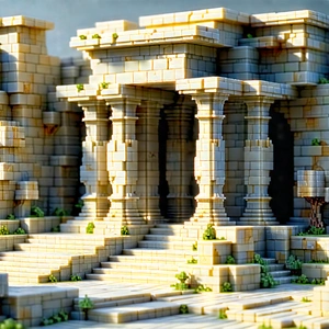 Stone structure with transparency