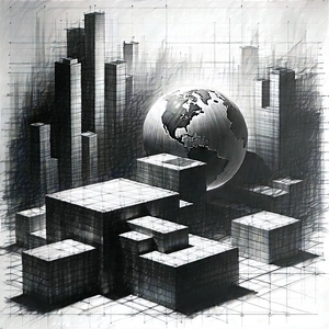 Tech Charcoal Drawing: Big Data Visualization With Image, There