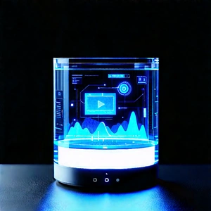 Smart Home Device With User Interface With Small Blue
