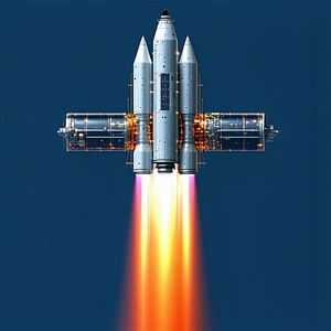 A Rocket Is Shown In A Close-up View, With Its Engine And Exhaust Visible