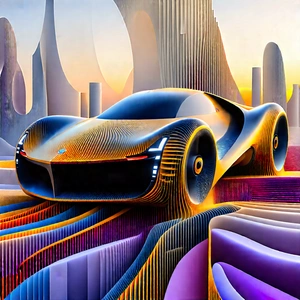 Automotive Technology In Field Deployment With Futuristic Painting