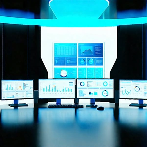 Tech Blender Artwork: Futuristic tech startup office