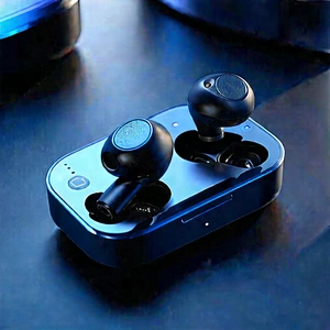 Wireless Earbuds With User Interface With Small Black