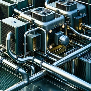 Close-up Of Cooling System With Image, There