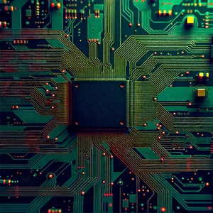 Circuit board with (digital:1.37) particles
