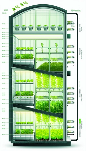 A Large, Multi-level Greenhouse Filled With Various Plants