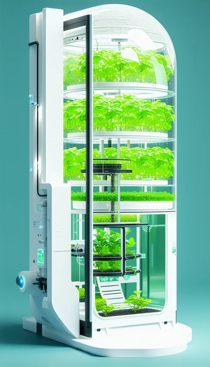 A Large, White, Vertical Garden With A Variety Of Plants Growing In It