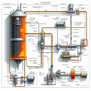 detailed drawing chemical plant