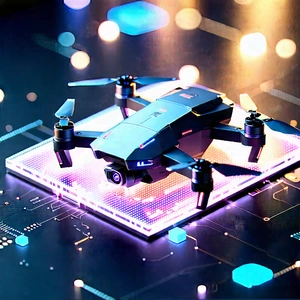 Drone With Holographic Display With Small Drone
