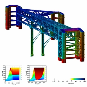 The Image Is A 3d Computer-generated Model Of A Bridge
