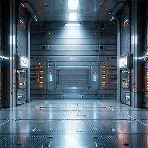 Futuristic Research Laboratory With Image, There