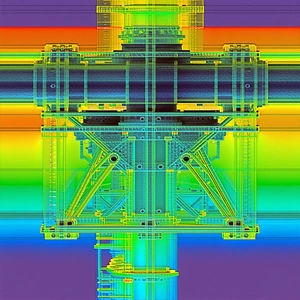 A Large, Colorful Structure Is Shown In A Computer-generated Image
