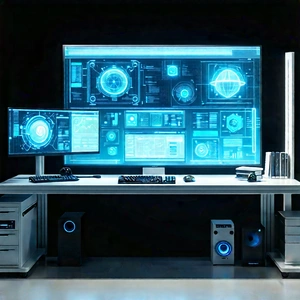 (futuristic:1.43) (digital:1.13) workspace