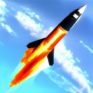 A Rocket Is Seen In The Sky, With Its Tail End Visible