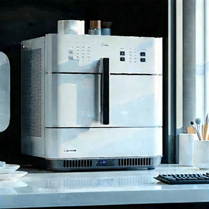 Innovative Smart Appliance (design:1.37) With White Refrigerator