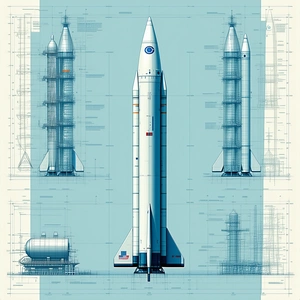 space shuttle shown blue white