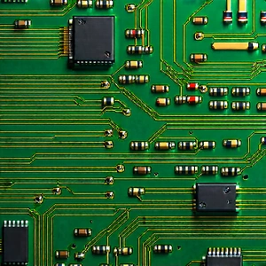 Close-up of electronic circuit
