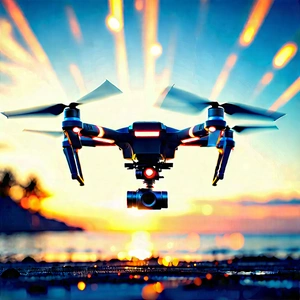 Drone With (digital:1.13) Artwork With Black White