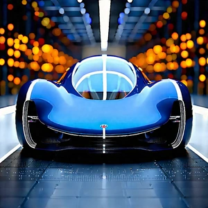 Automotive Technology In (design:1.41) Studio With Sleek Blue
