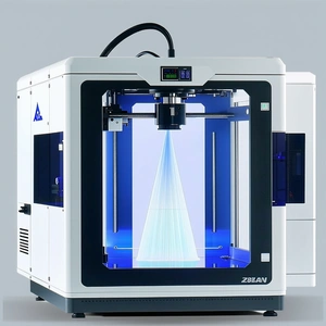 A Large, White 3d Printer Is Shown In A Close-up View