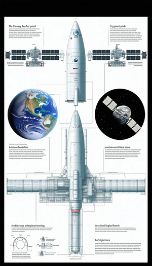 A Space Shuttle Is Shown In A Diagram, With A Large Globe Of Earth In The Background