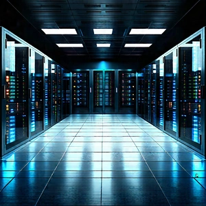 Futuristic Server Room With Image, There
