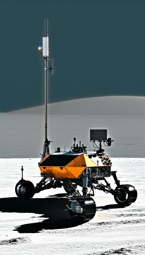 A Small, Yellow, And Black Vehicle Parked On A Snowy Surface