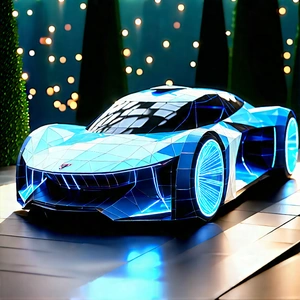 Innovative Electric Vehicle Design With Futuristic Blue
