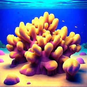 Nature Vector Art: Coral reef in summer