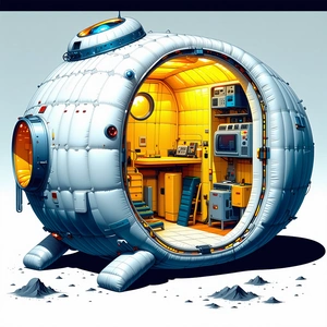 image, there large white spacecraft