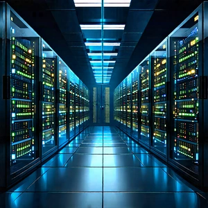 Server rack with digital particles