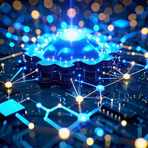 Blockchain Network Visualization With Image, There