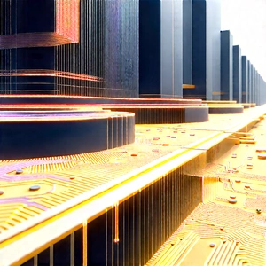 Close-up Of Electronic Circuit With Close-up Computer