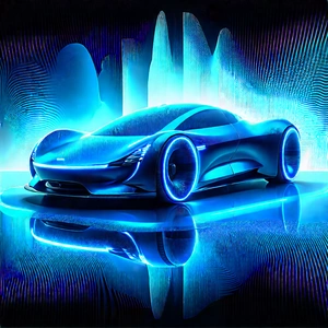 Innovative Electric Vehicle Design With Futuristic Blue