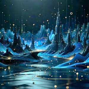 Big Data Visualization With Futuristic Cityscape